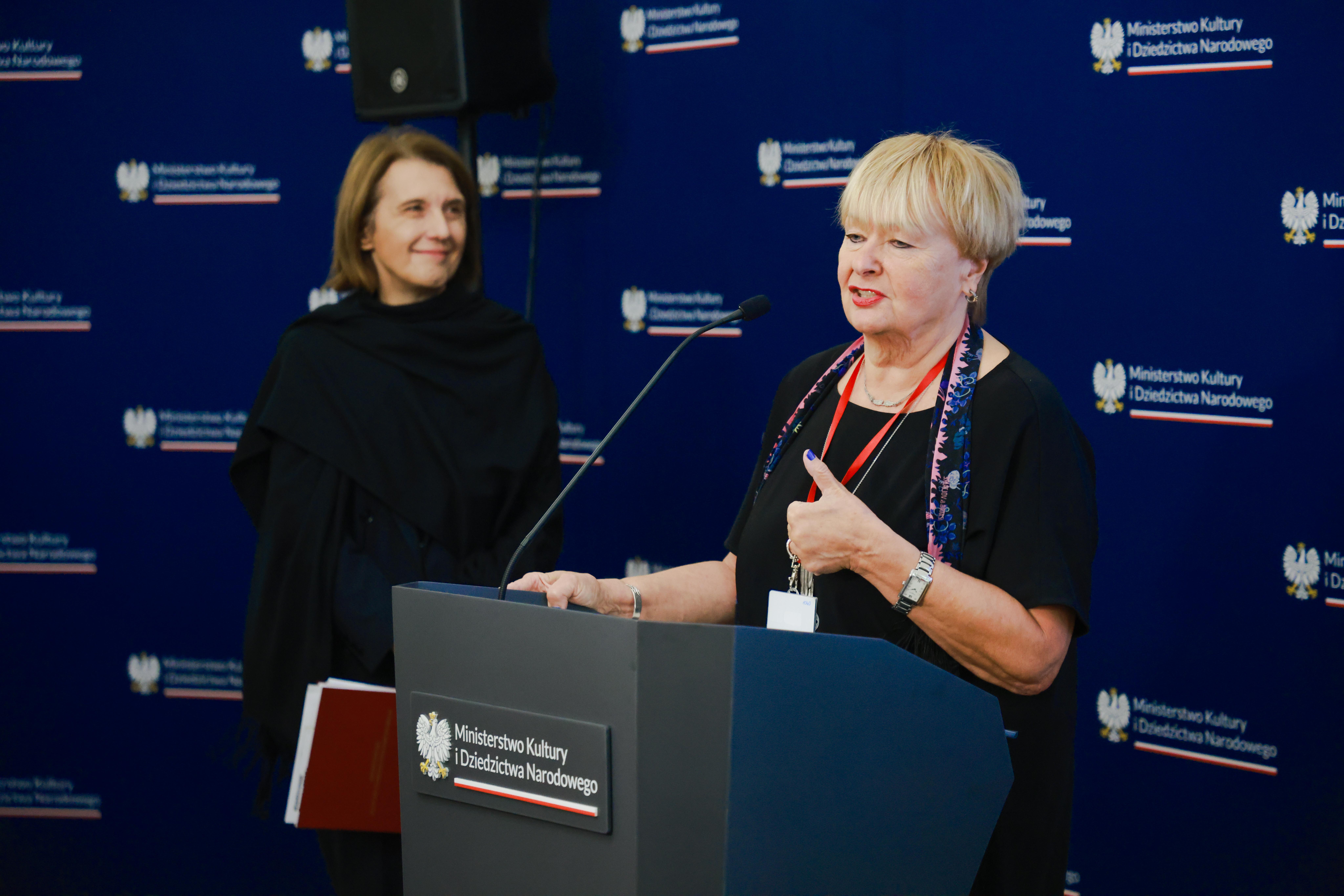 Hanna Wróblewska i prof. Dorota Ilczuk / fot. Danuta Matloch/MKiDN