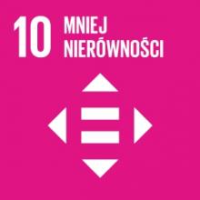 Mniej nierówności ikona dziesiątego celu zrównoważonego rozwoju