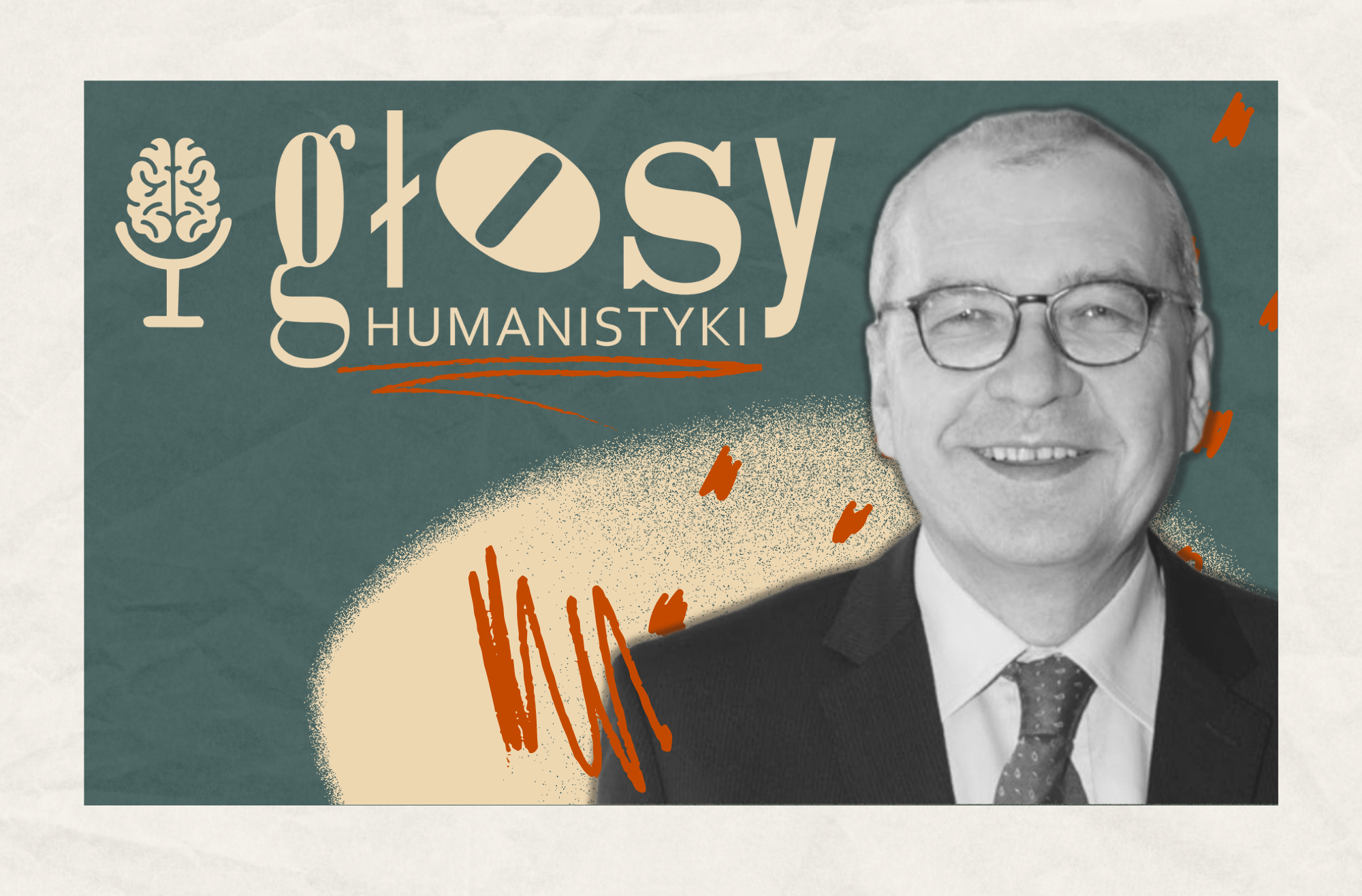 Leszek Koczanowicz i logo „Głosów Humanistyki”