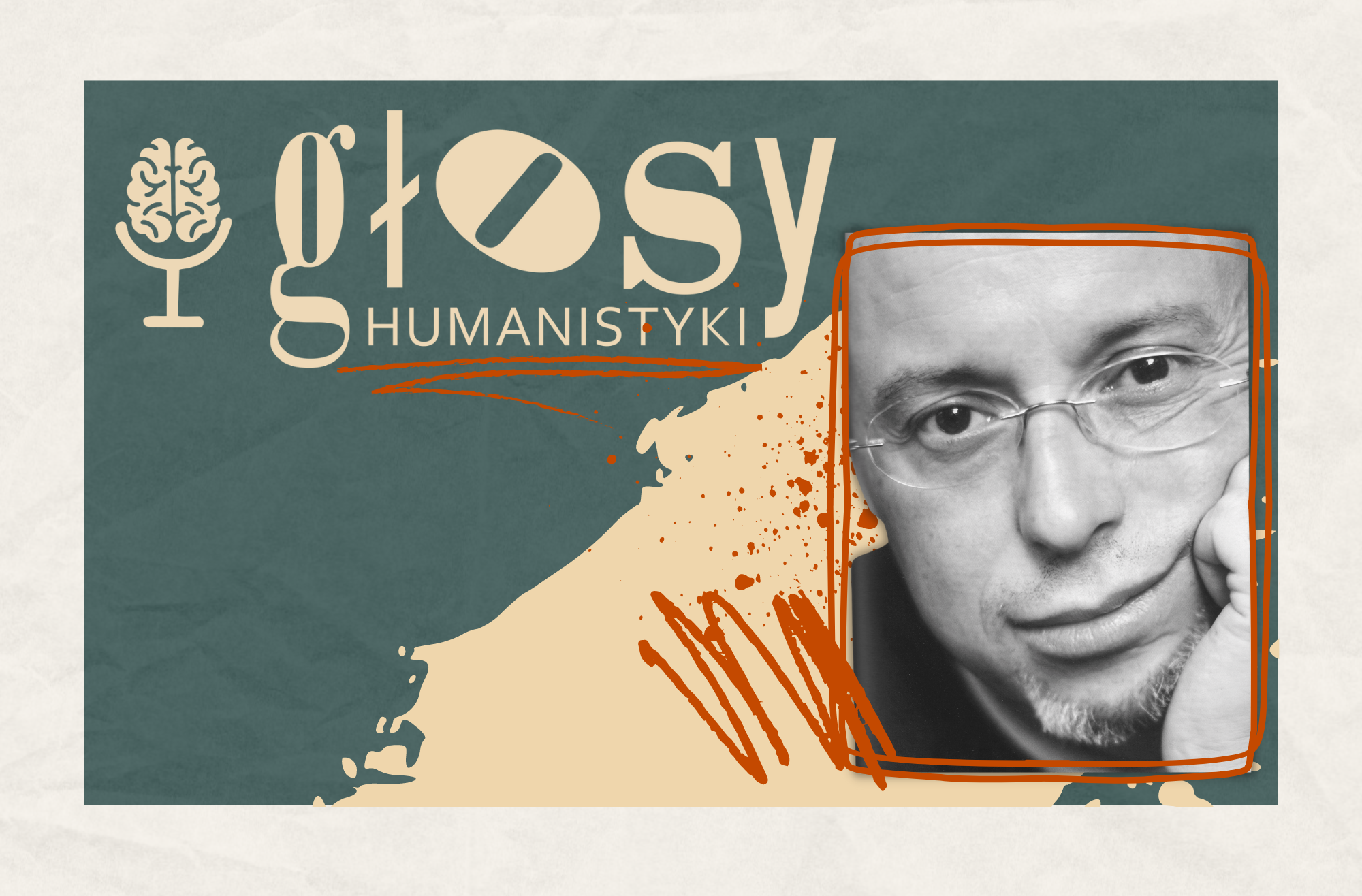 Andrzej Leder i logo „Głosów Humanistyki”